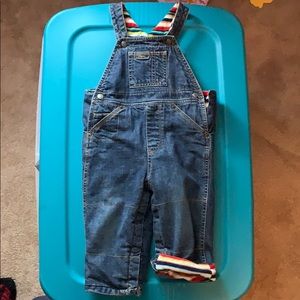 Fleece lined overalls